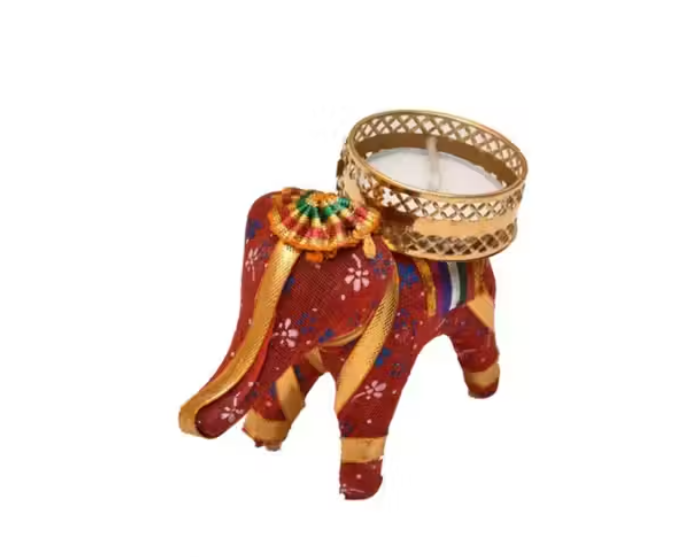 Priscilla Set of 5 Elephant Tea Light/Candle Holder for Decoration/5P