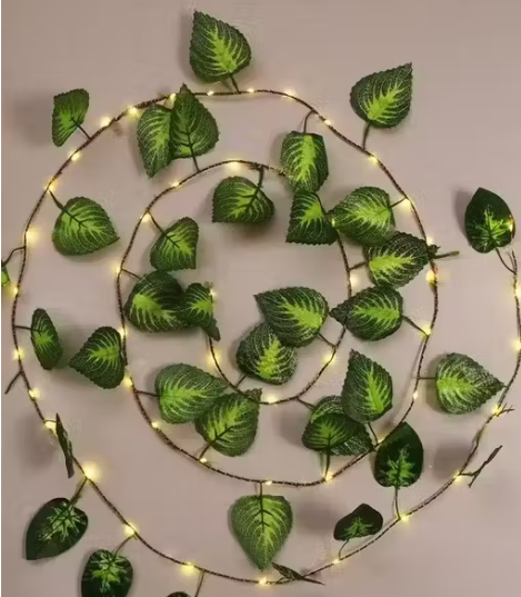 Christmas Decoration 7.5 Feet Money Plant Home Décor String Lights | Battery Operated Waterproof (30 Led, Warm White, Pack of 1) Copper Lights