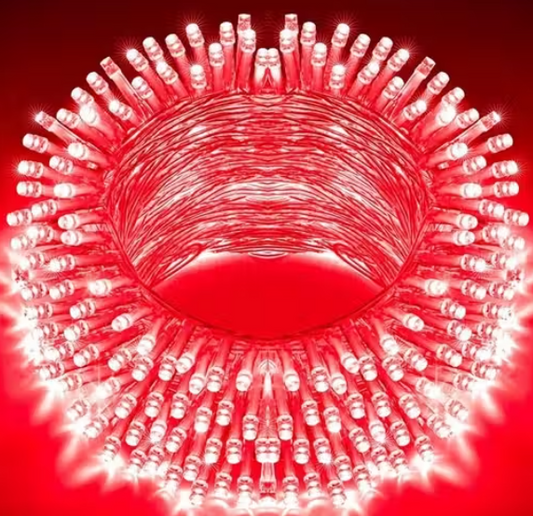 11 Meter 40 LED Diwali Decorative Red Led String Light | 36 Feet Red Color Christmas Still Led Ladi String Tuni Rice Light for Home Decor