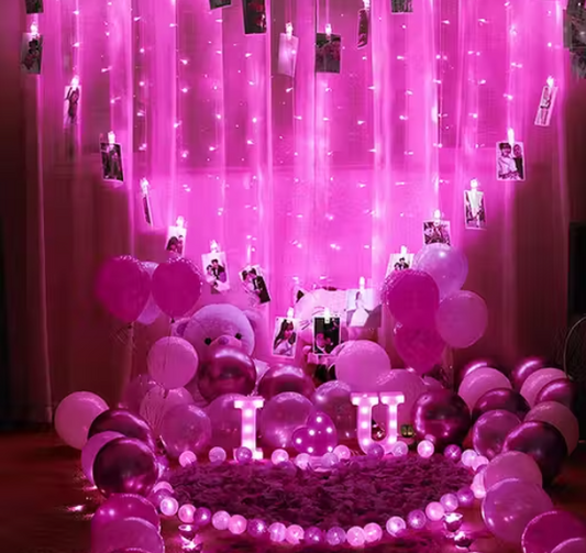 11 Meter 40 LED Diwali Decorative Pink Led String Light | 36 Feet Pink Color Christmas Still Led Ladi String Tuni Rice Light for Home Decor, Christmas, Diwali and Festive Decoration