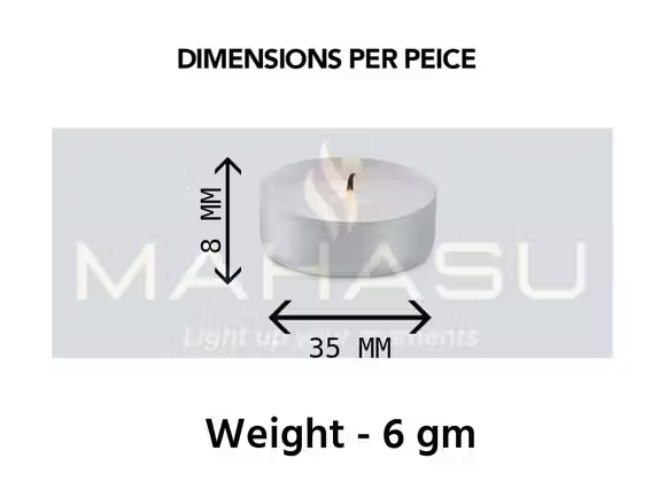 Premium Tea-Light Candles (Set of 20) Burning 3hr | Non Toxic Smokeless & Wax Free Tea Light Candles Perfect for | Long Lasting (Copy)
