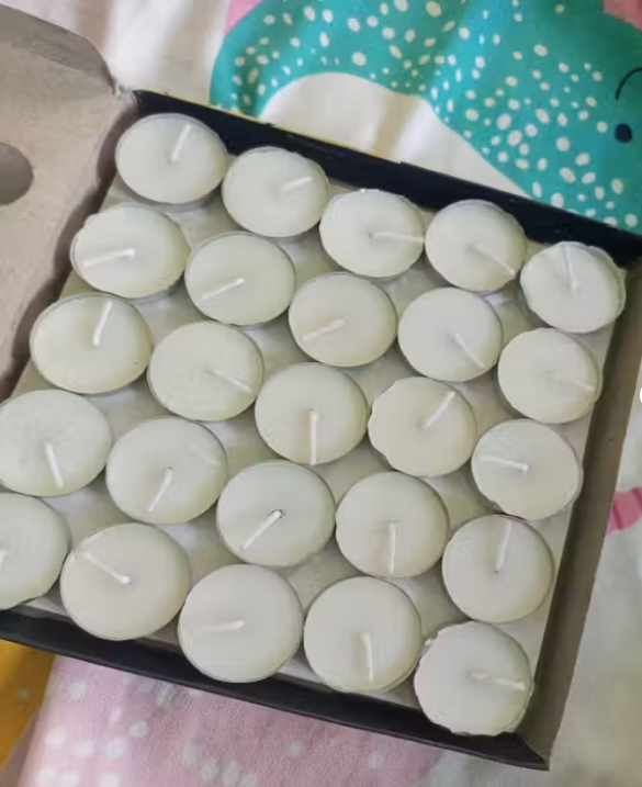 Premium Tea-Light Candles (Set of 20) Burning 3hr | Non Toxic Smokeless & Wax Free Tea Light Candles Perfect for | Long Lasting (Copy)