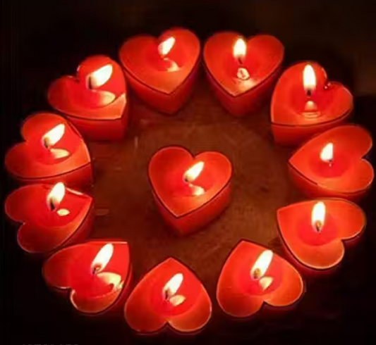 Pure soy Wax Acrylic Heart Shape Scented Candles, Red Color & Multi Scent, Sent Of 6 (Copy)